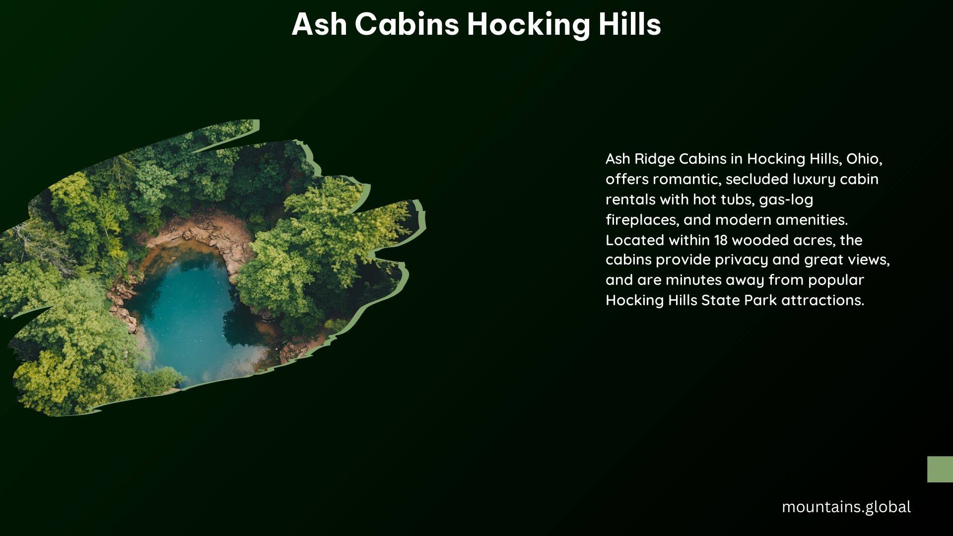 Ash Cabins Hocking Hills