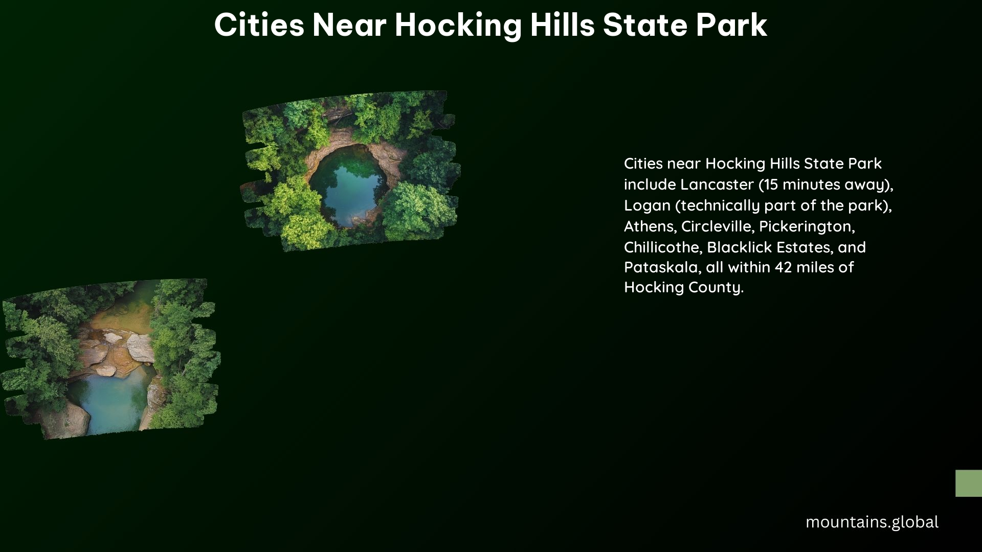 Cities Near Hocking Hills State Park