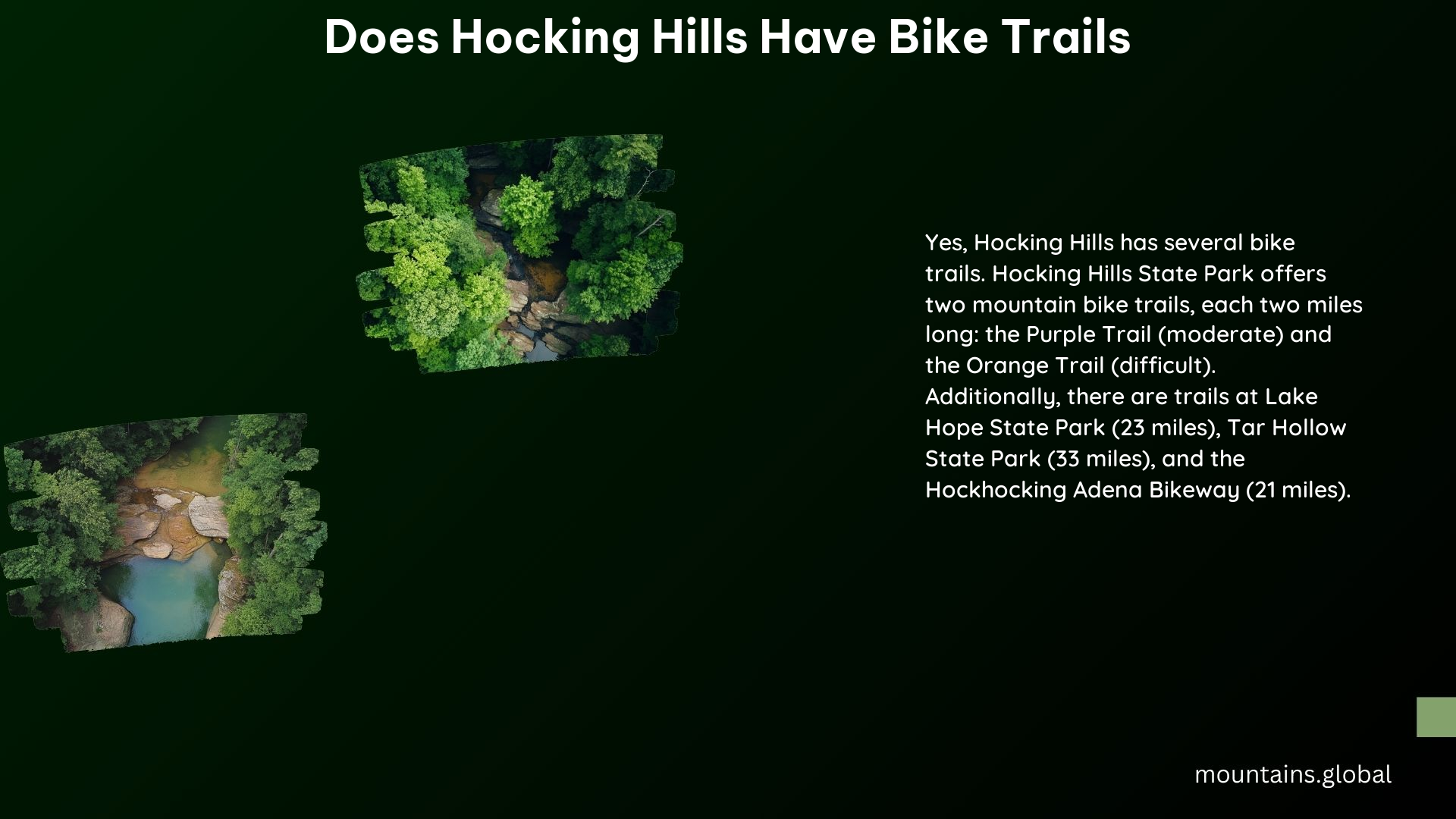 Does Hocking Hills Have Bike Trails