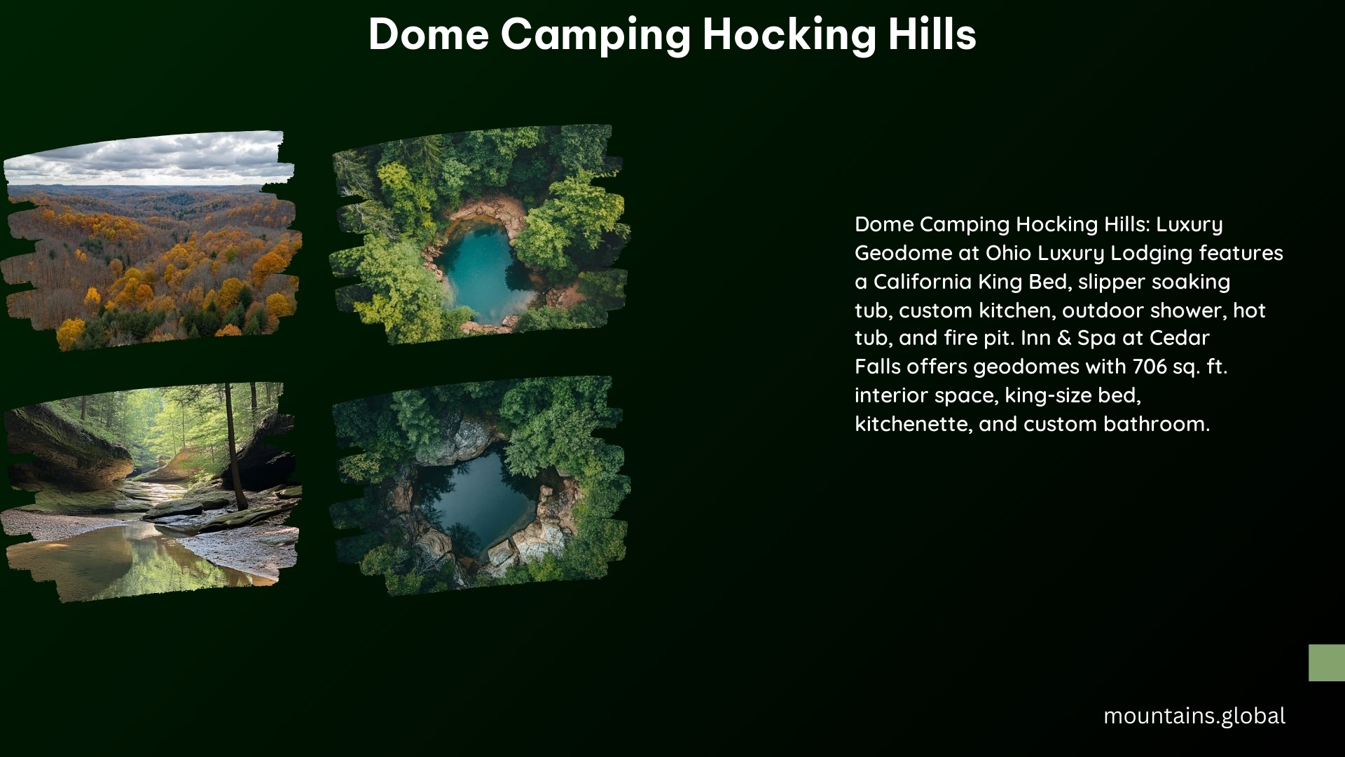 Dome Camping Hocking Hills