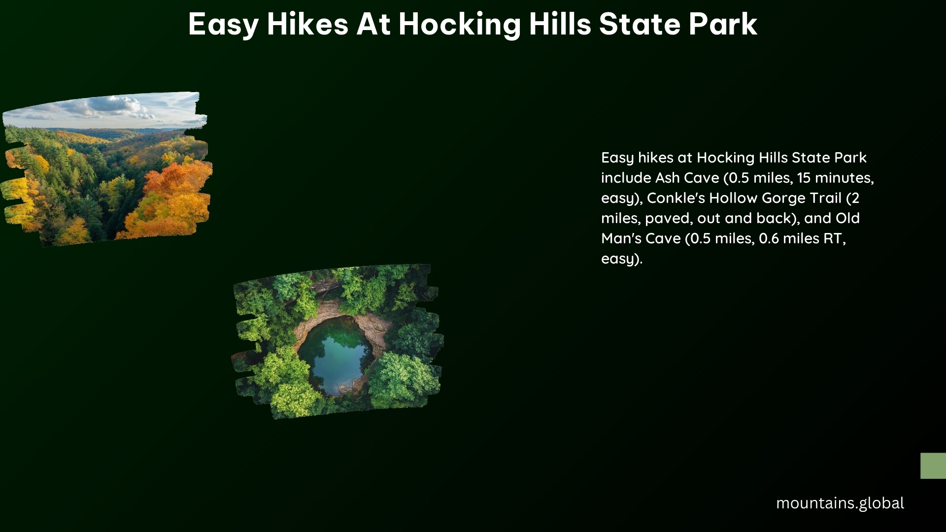 Easy Hikes at Hocking Hills State Park