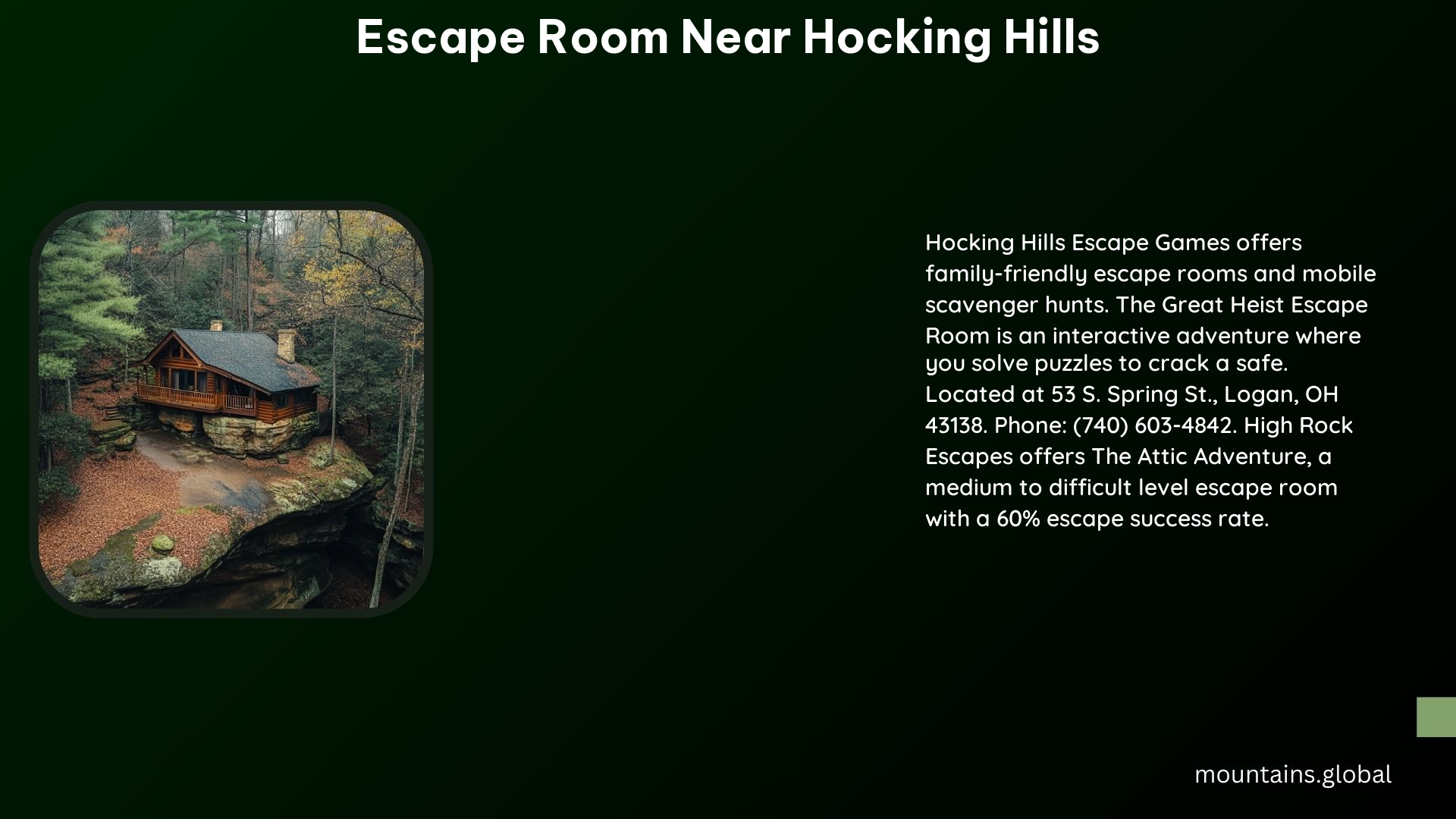 Escape Room Near Hocking Hills