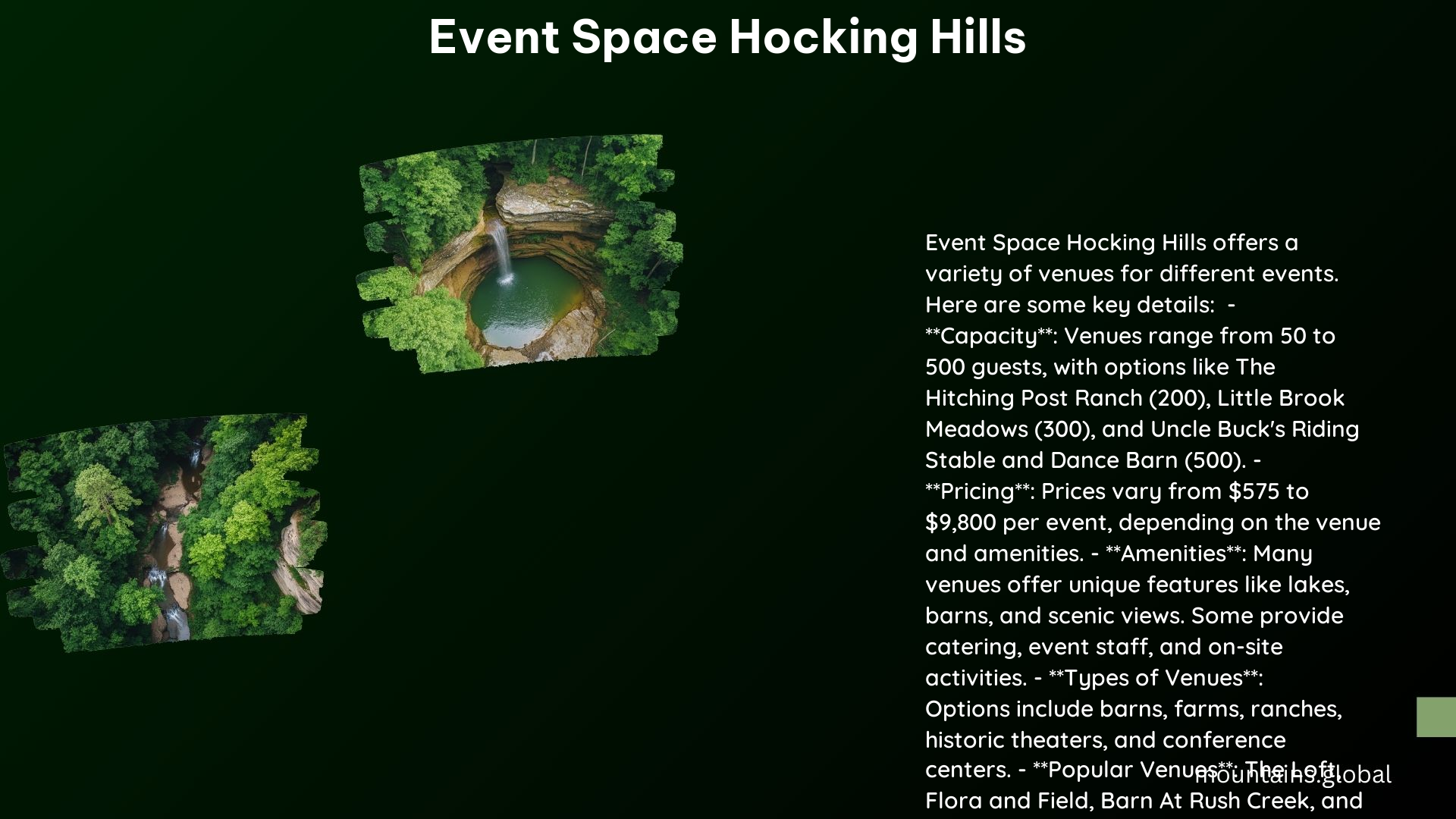 Event Space Hocking Hills