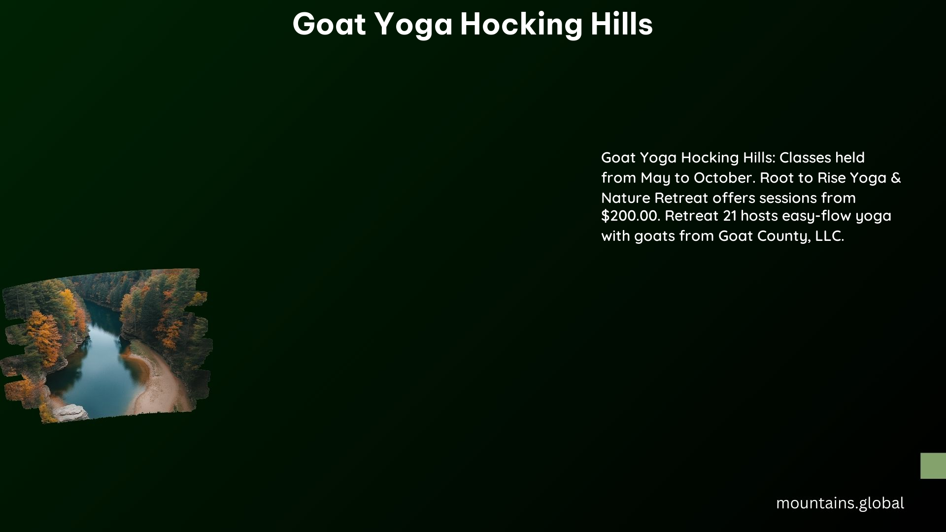 Goat Yoga Hocking Hills