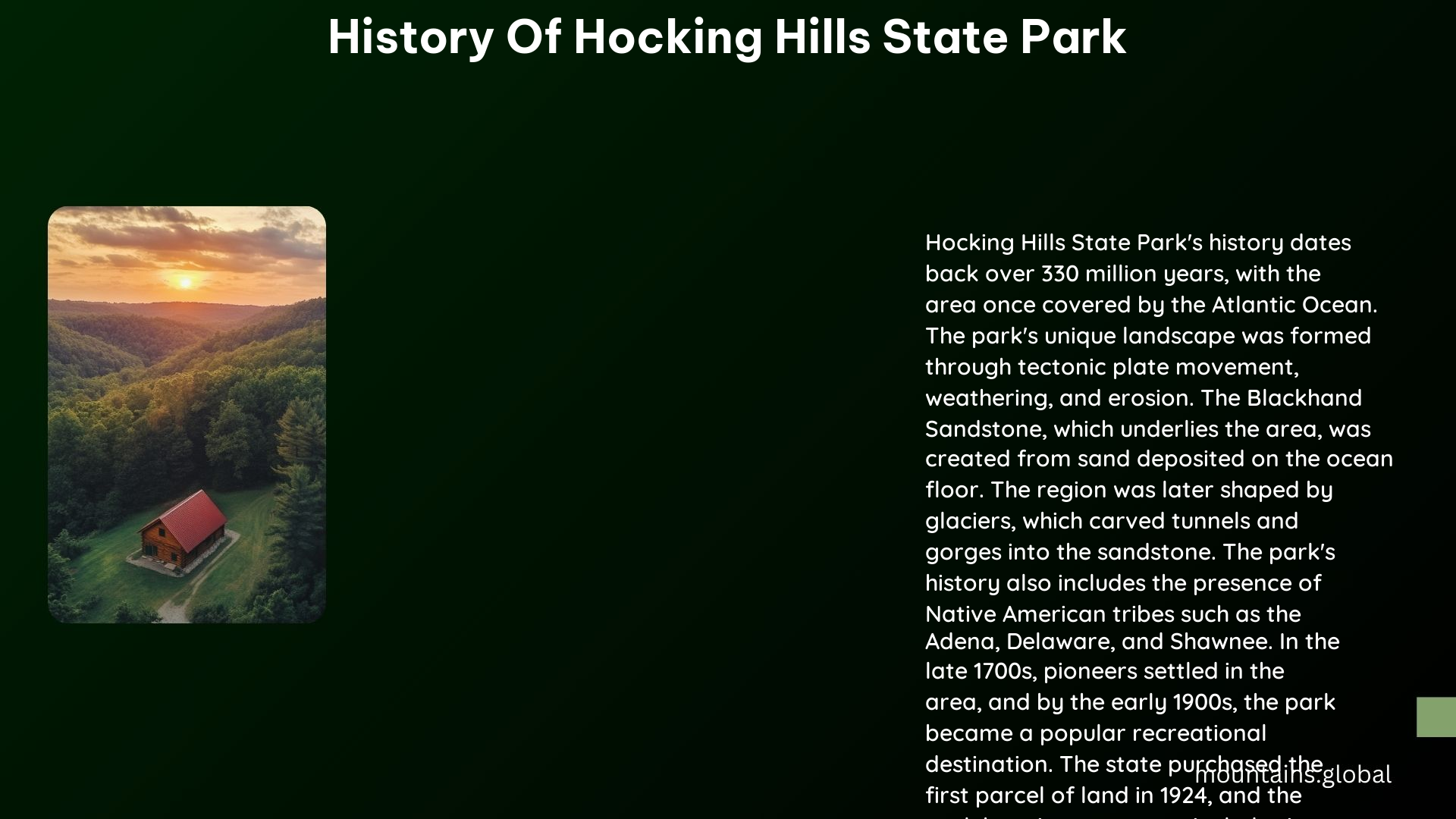 History of Hocking Hills State Park