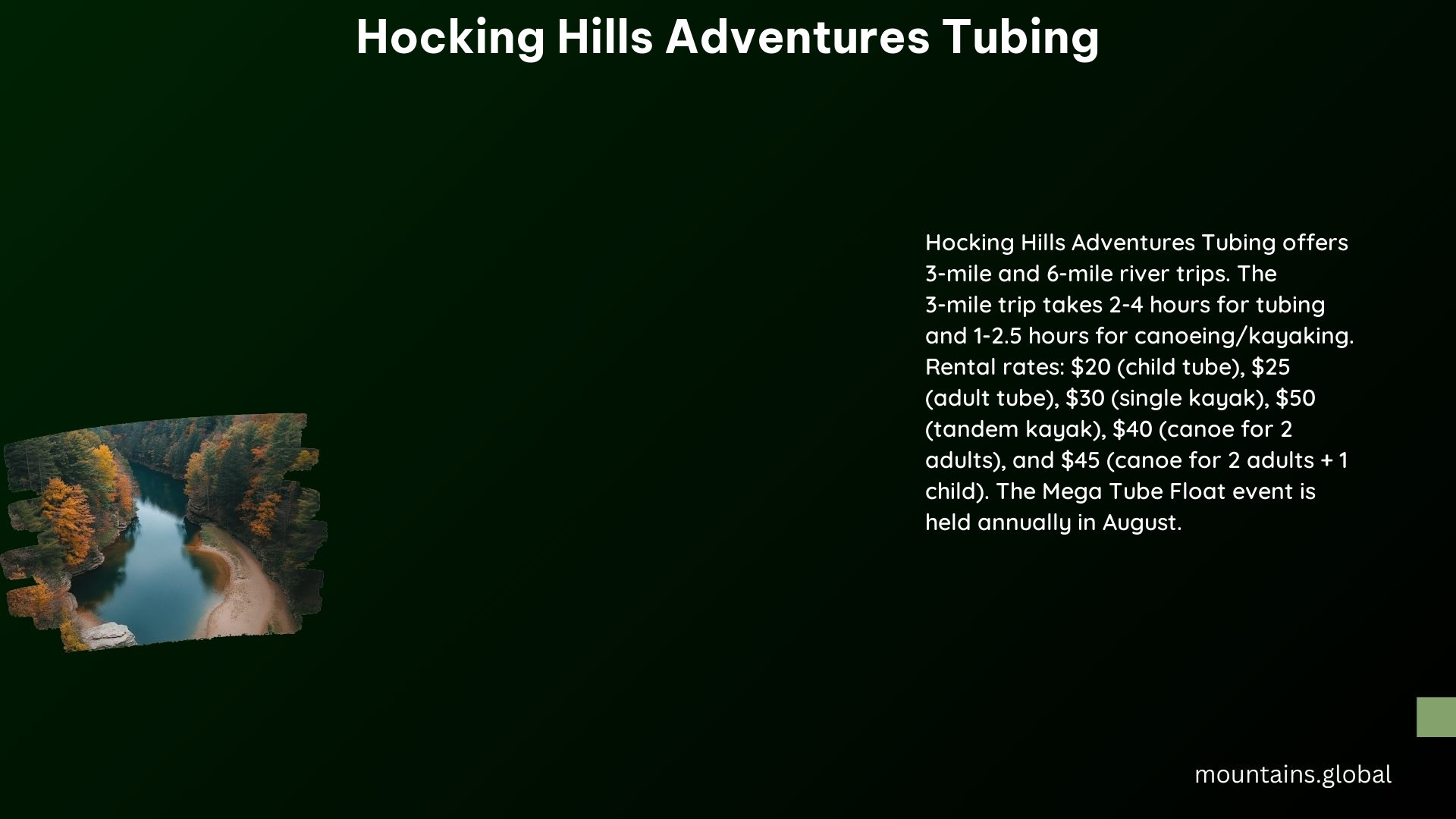 Hocking Hills Adventures Tubing