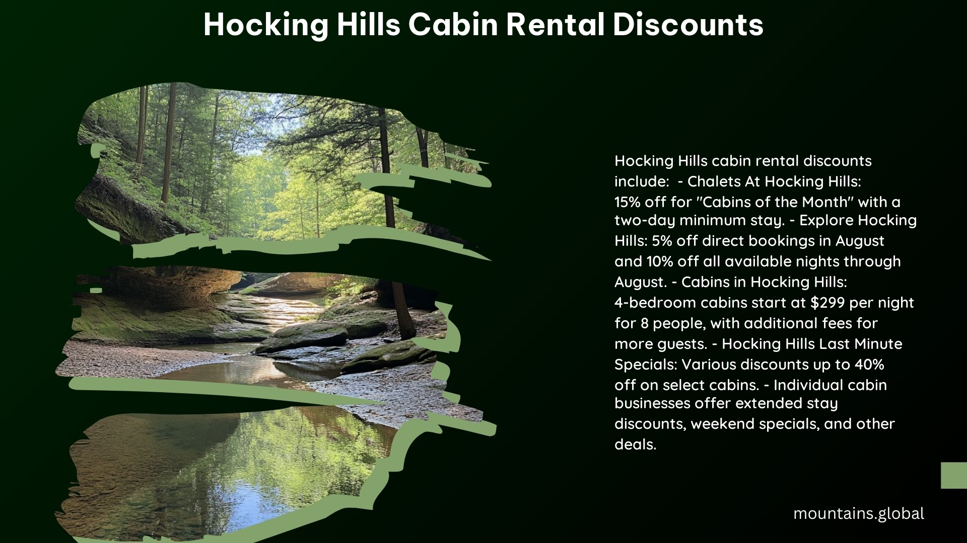 Hocking Hills Cabin Rental Discounts