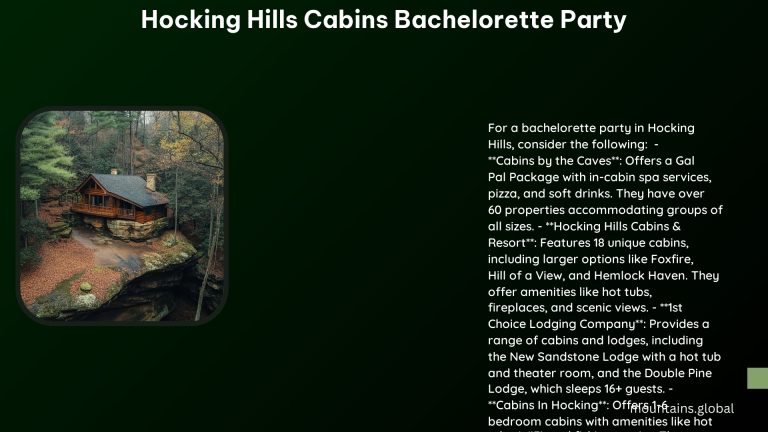 Hocking Hills Cabins Bachelorette Party