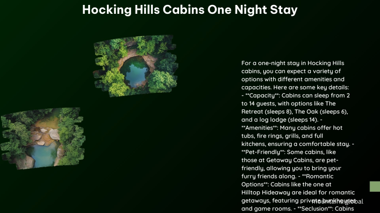 Hocking Hills Cabins One Night Stay