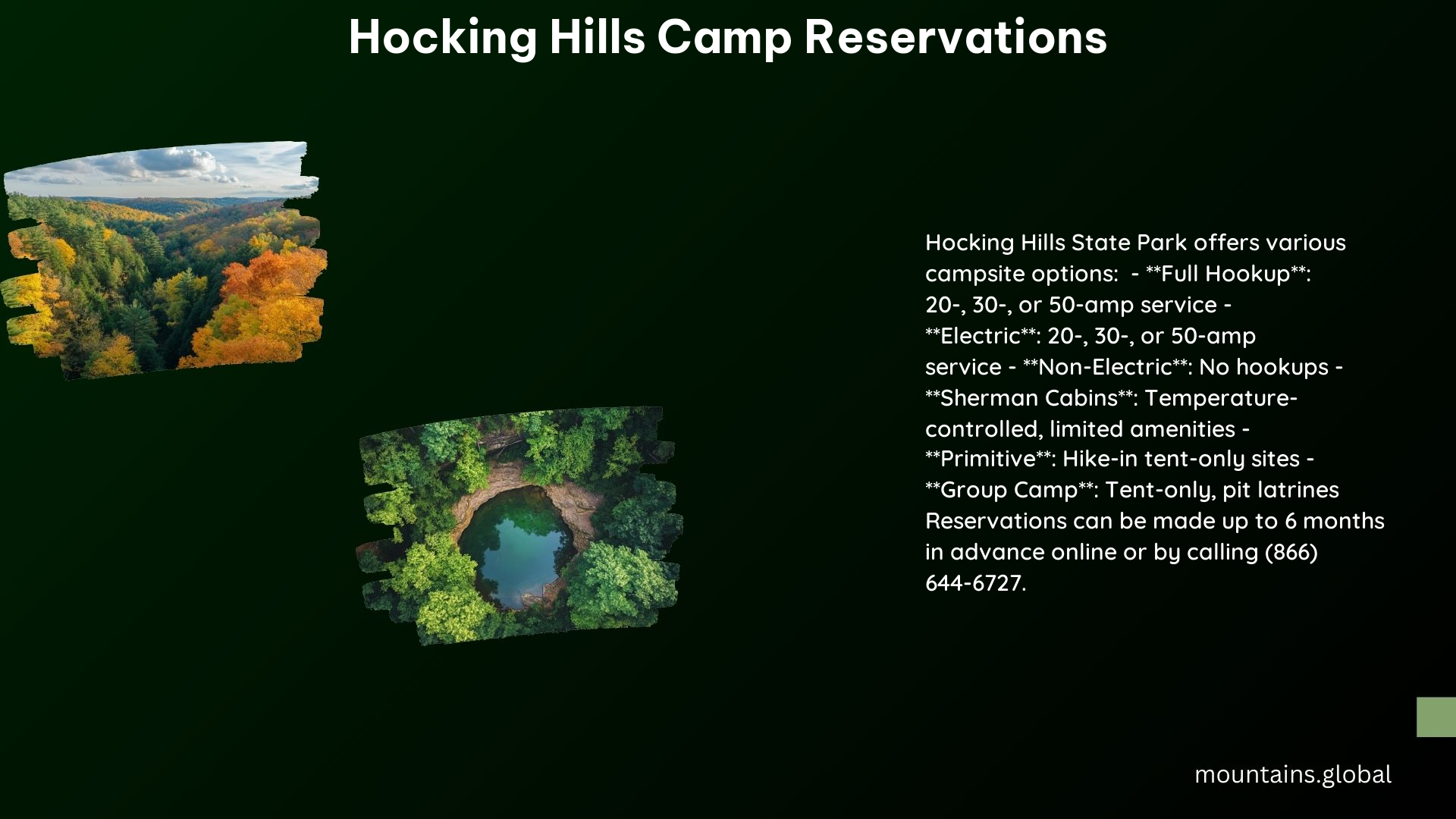 Hocking Hills Camp Reservations