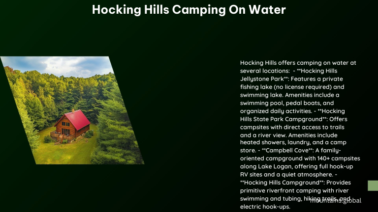 Hocking Hills Camping on Water