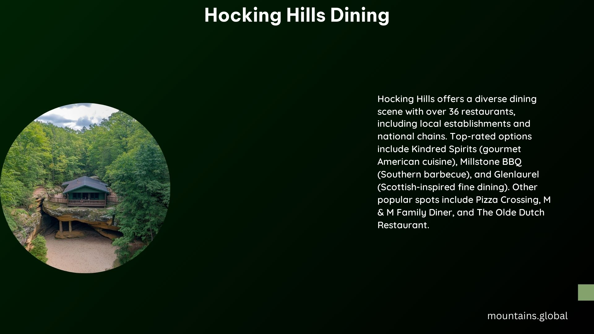 Hocking Hills Dining