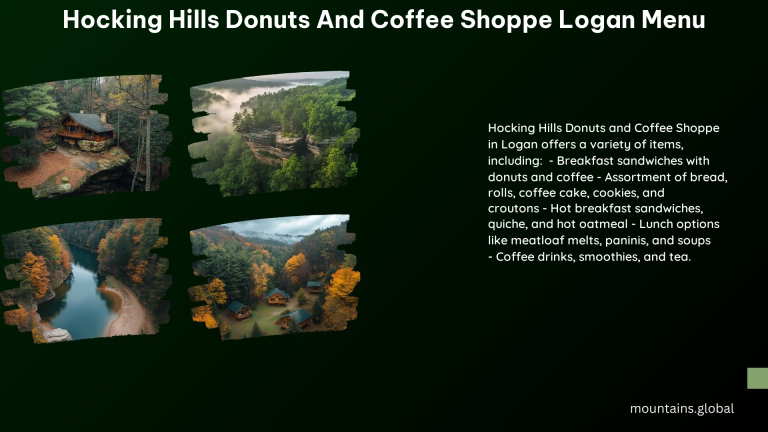 Hocking Hills Donuts and Coffee Shoppe Logan Menu