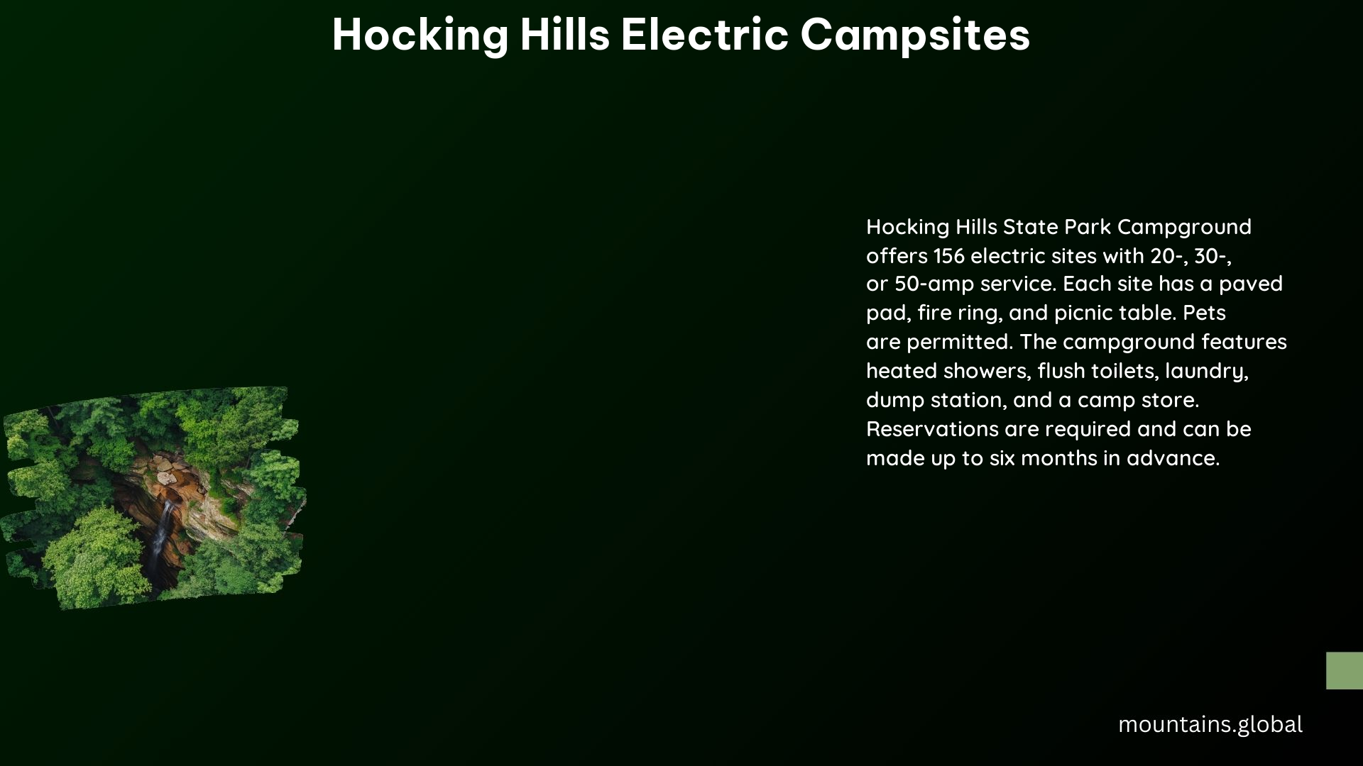 Hocking Hills Electric Campsites