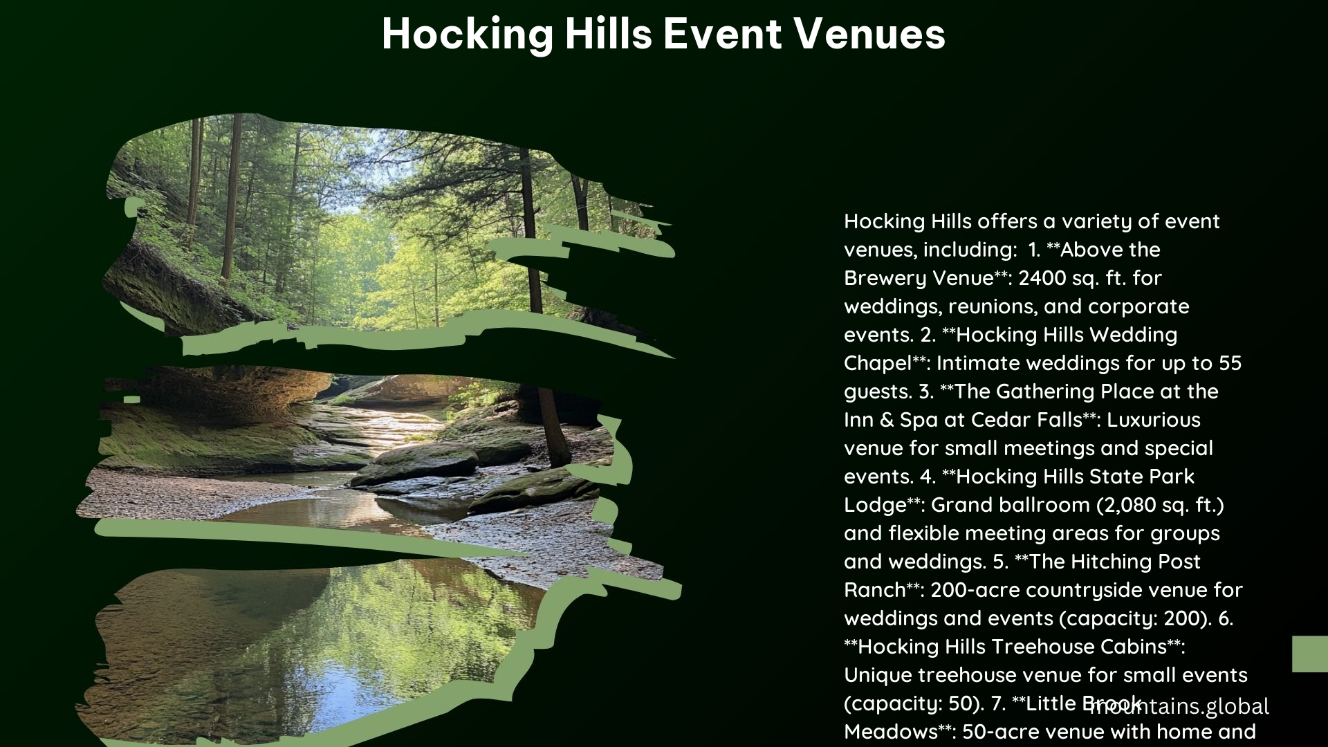 Hocking Hills Event Venues