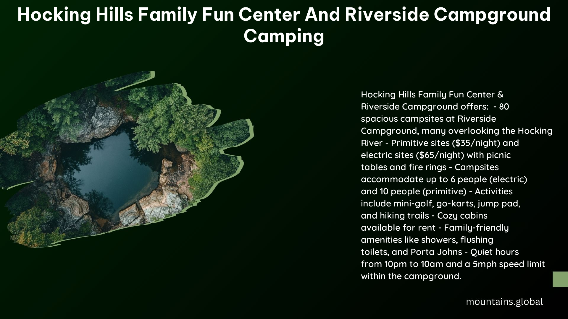 Hocking Hills Family Fun Center and Riverside Campground Camping