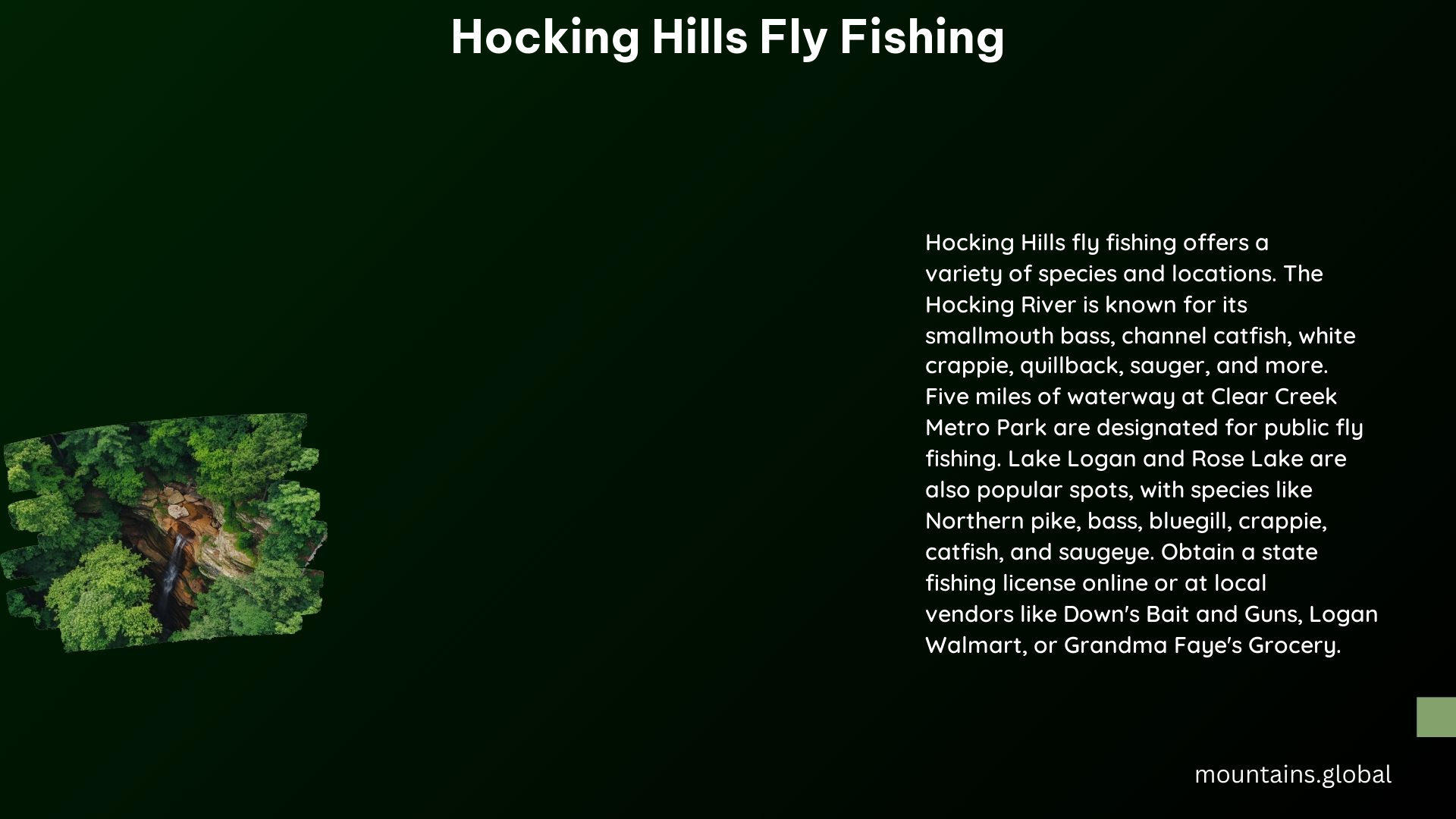 Hocking Hills Fly Fishing