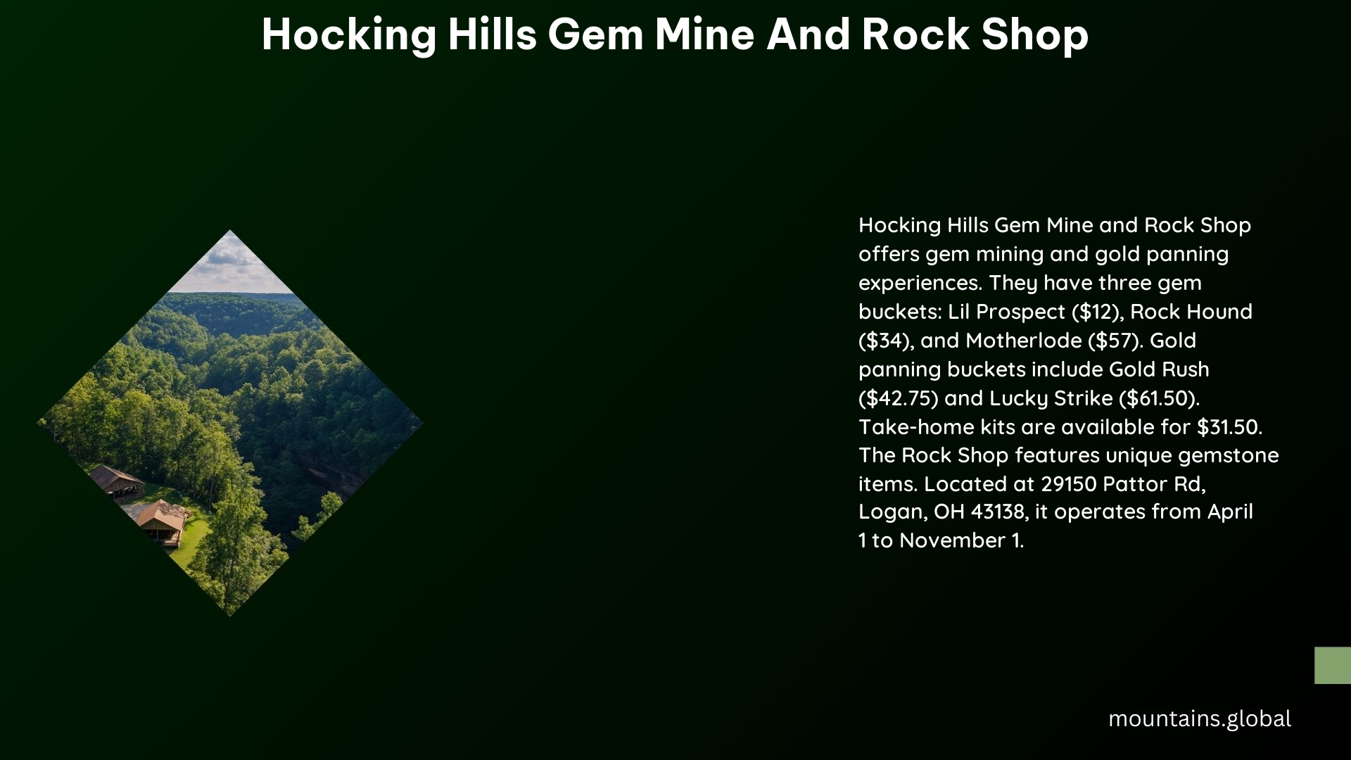 Hocking Hills Gem Mine and Rock Shop