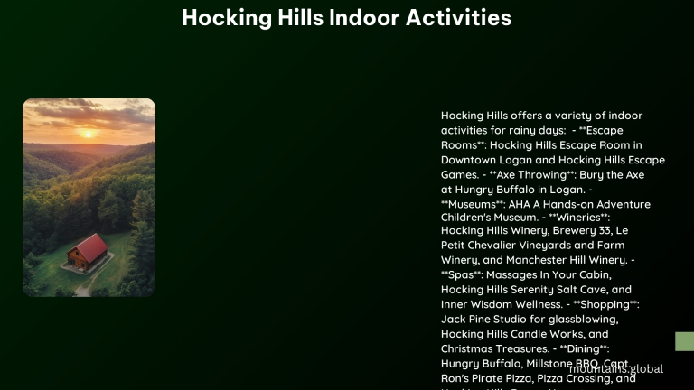 Hocking Hills Indoor Activities