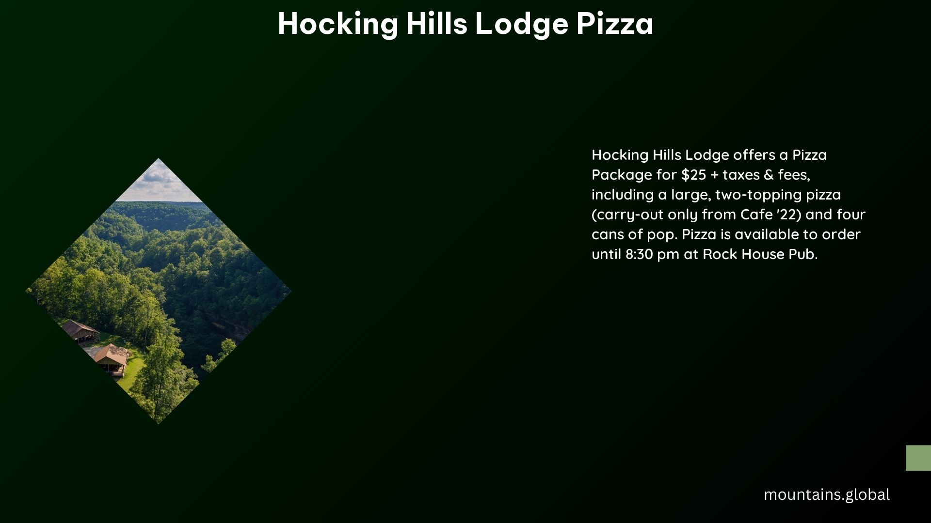 Hocking Hills Lodge Pizza