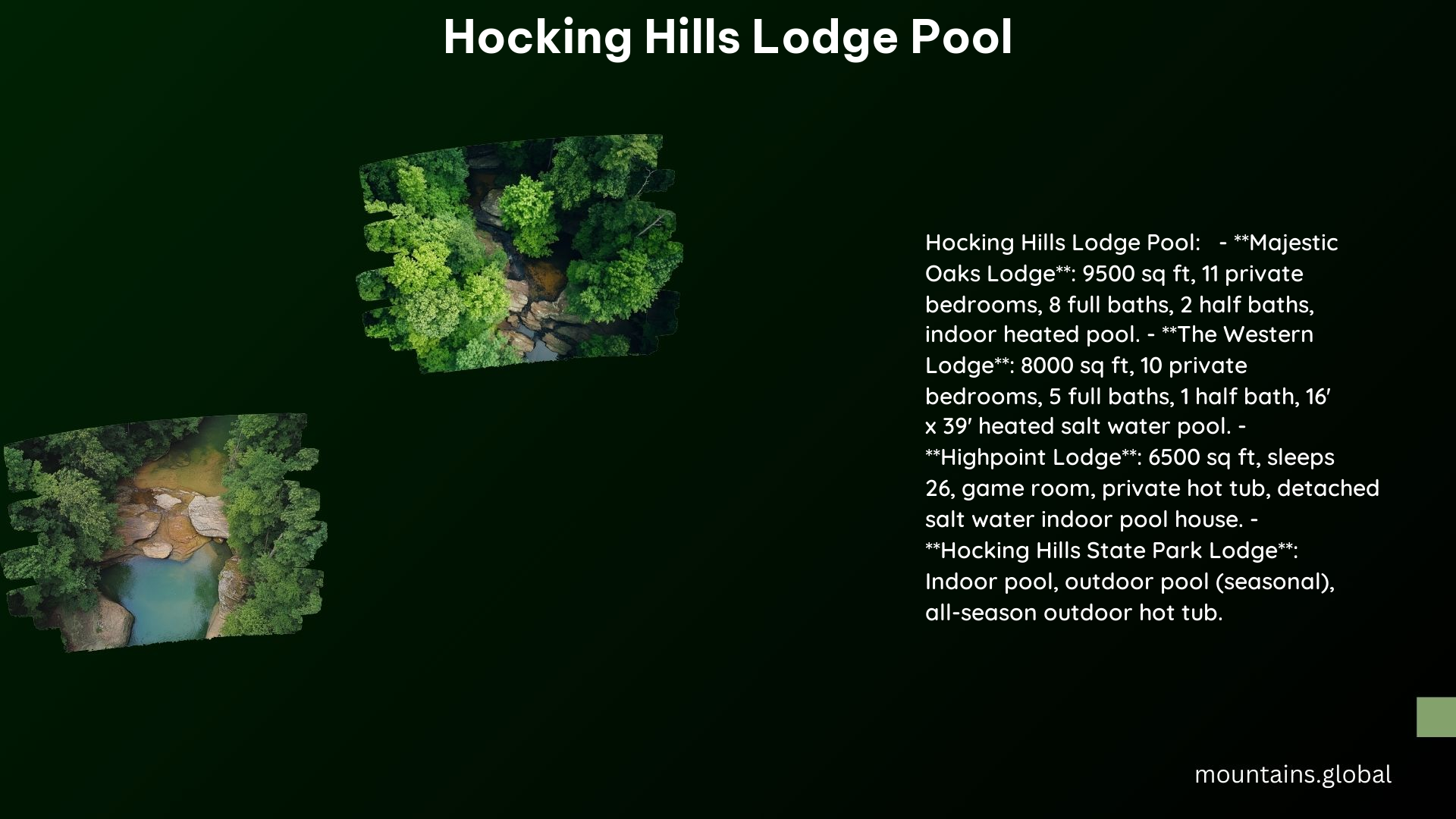 Hocking Hills Lodge Pool