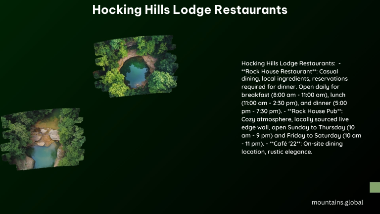 Hocking Hills Lodge Restaurants