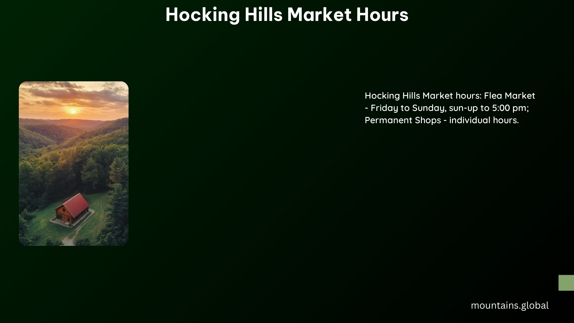 Hocking Hills Market Hours