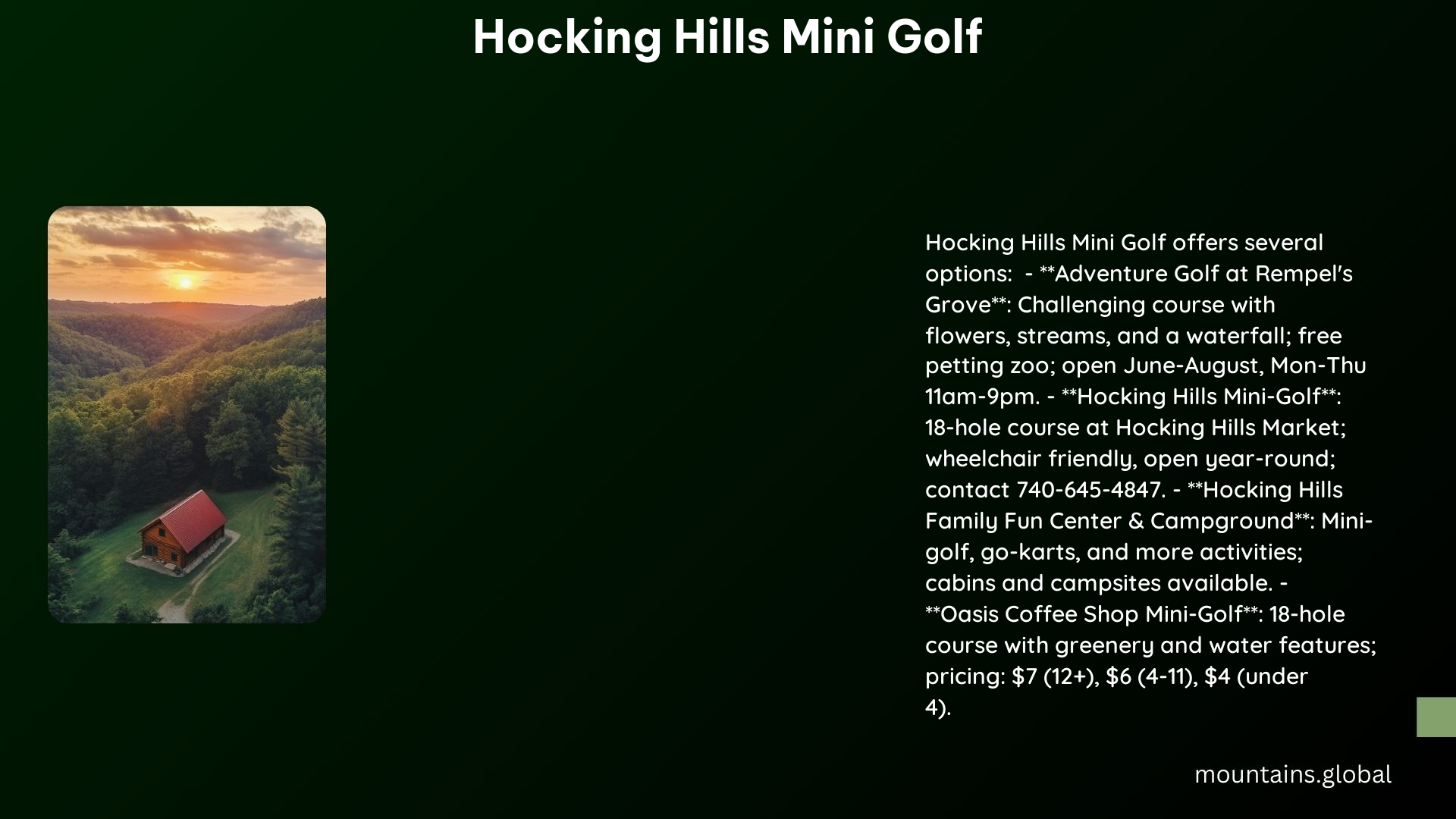 Hocking Hills Mini Golf