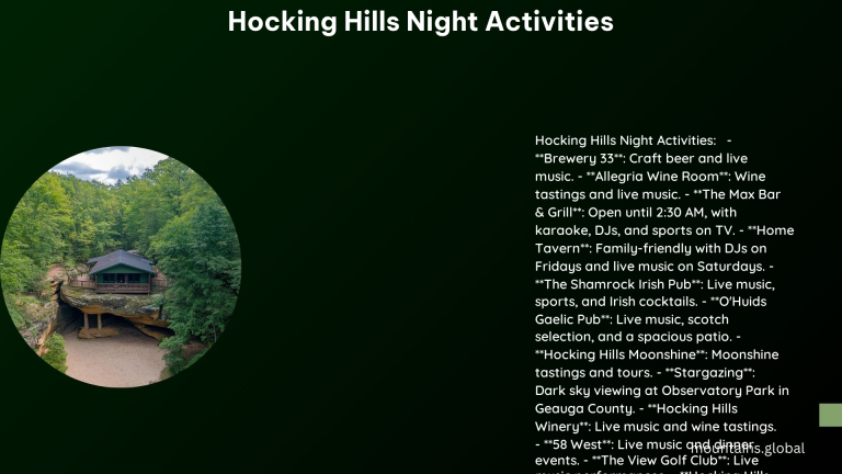 Hocking Hills Night Activities