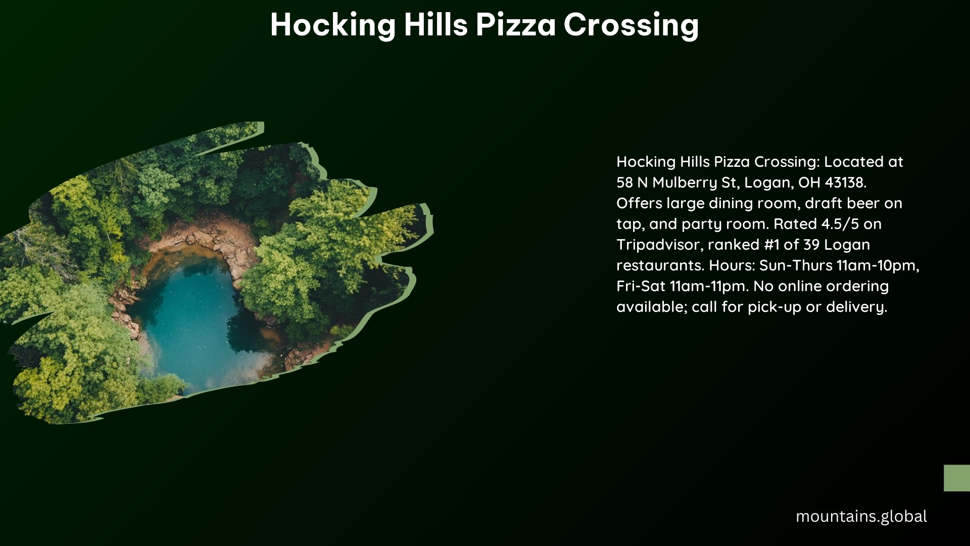 Hocking Hills Pizza Crossing