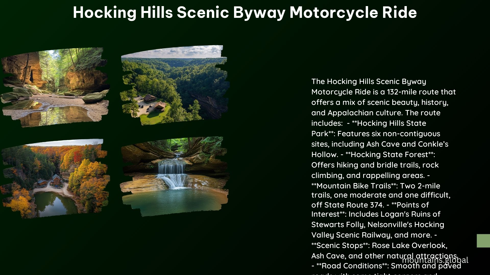 Hocking Hills Scenic Byway Motorcycle Ride