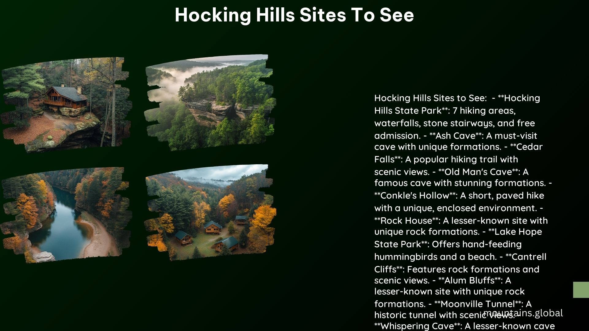 Hocking Hills Sites to See