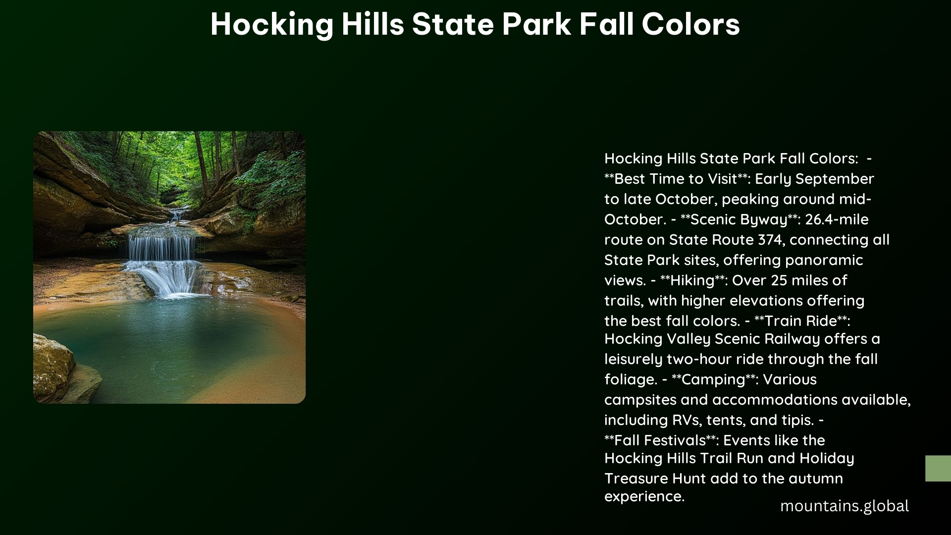 Hocking Hills State Park Fall Colors