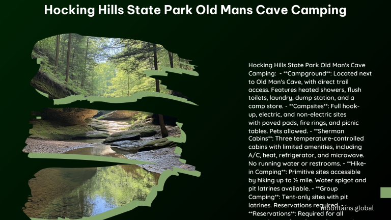 Hocking Hills State Park Old Mans Cave Camping