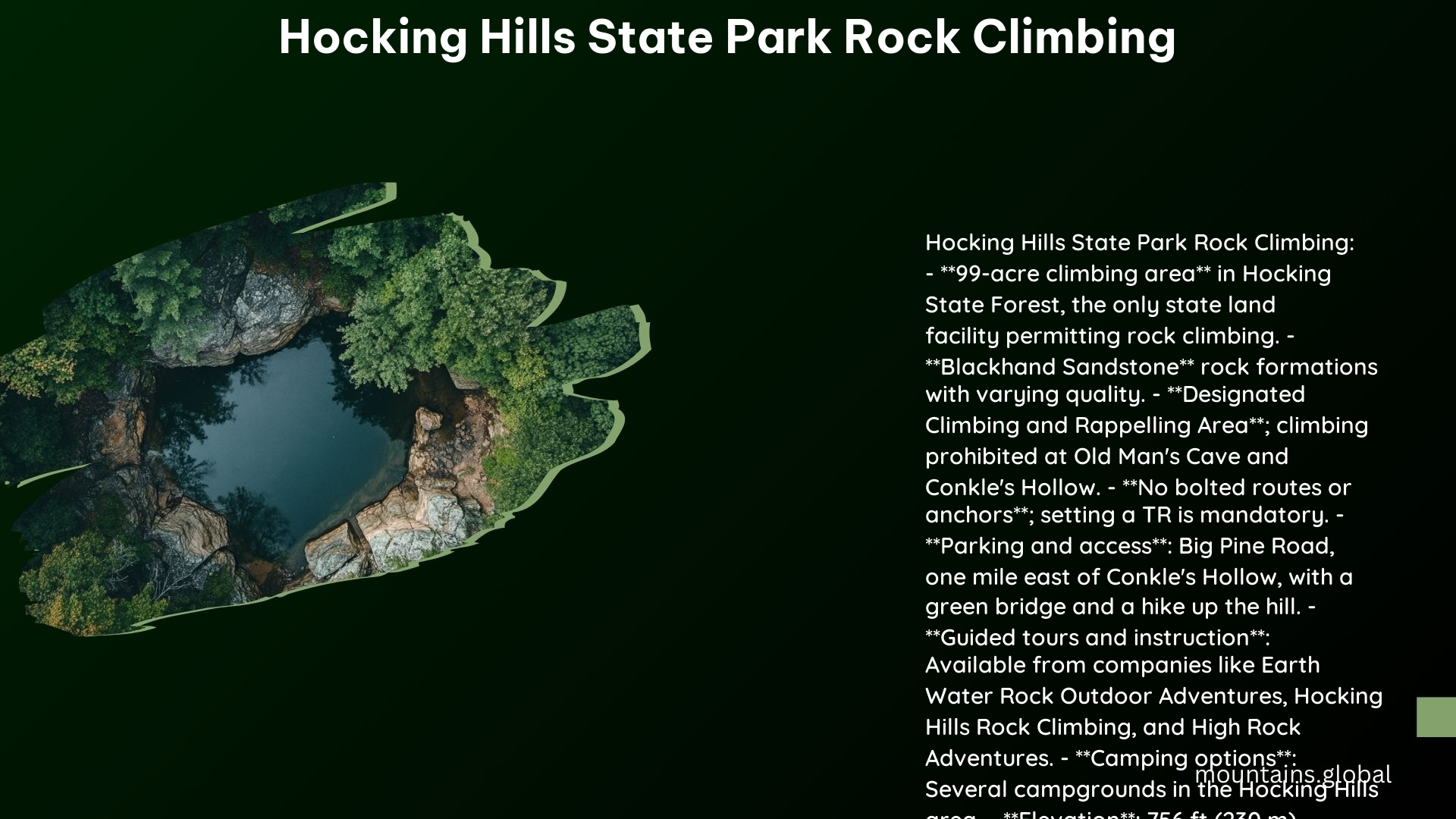 Hocking Hills State Park Rock Climbing