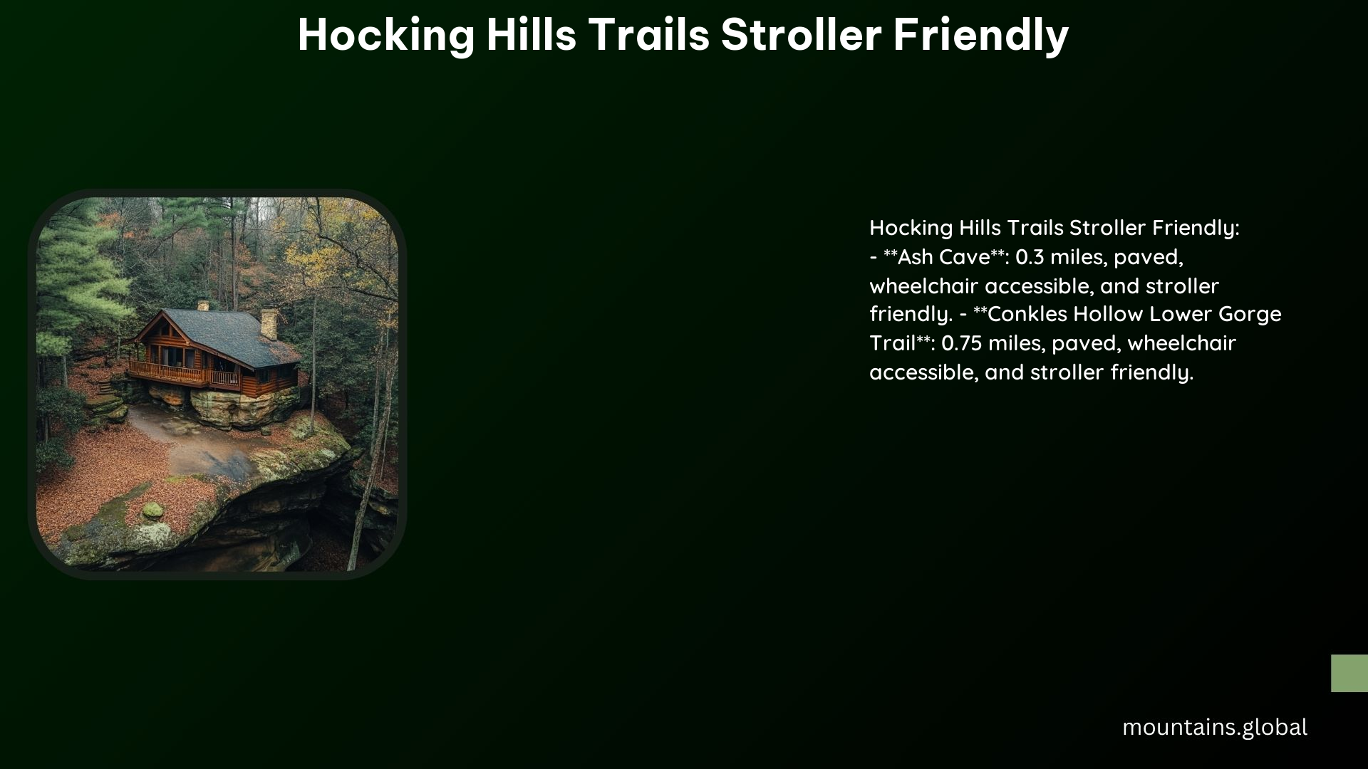 Hocking Hills Trails Stroller Friendly