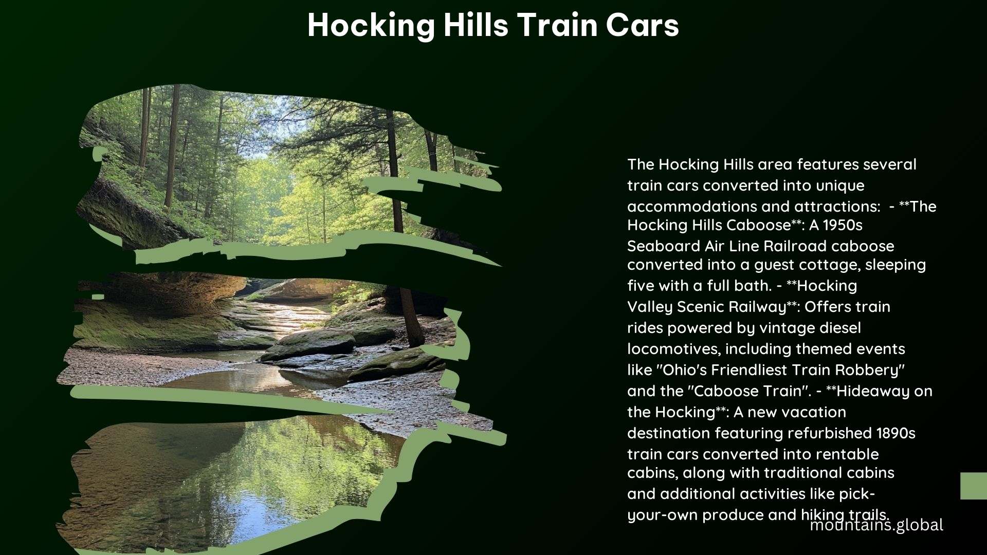 Hocking Hills Train Cars