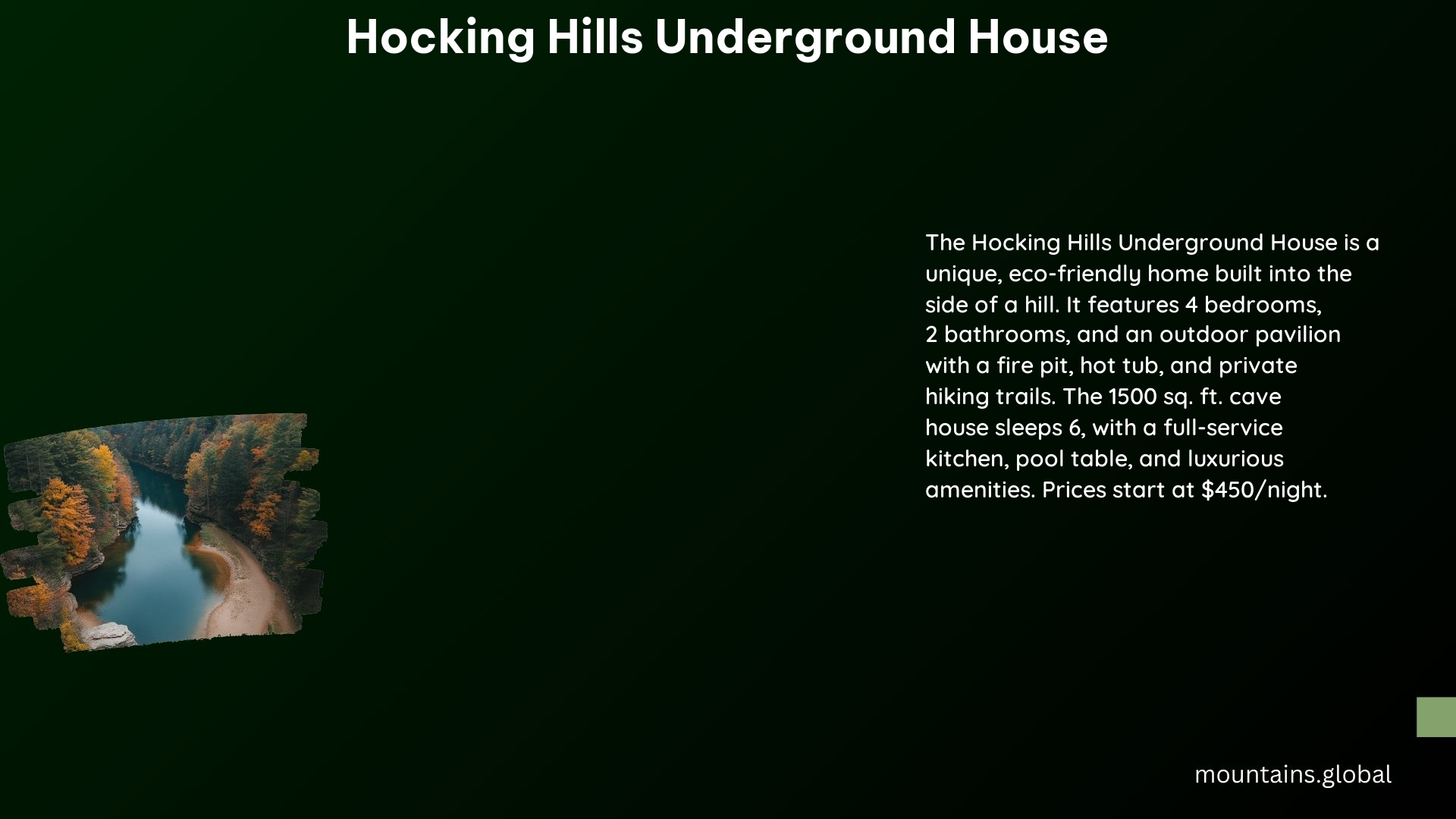 Hocking Hills Underground House