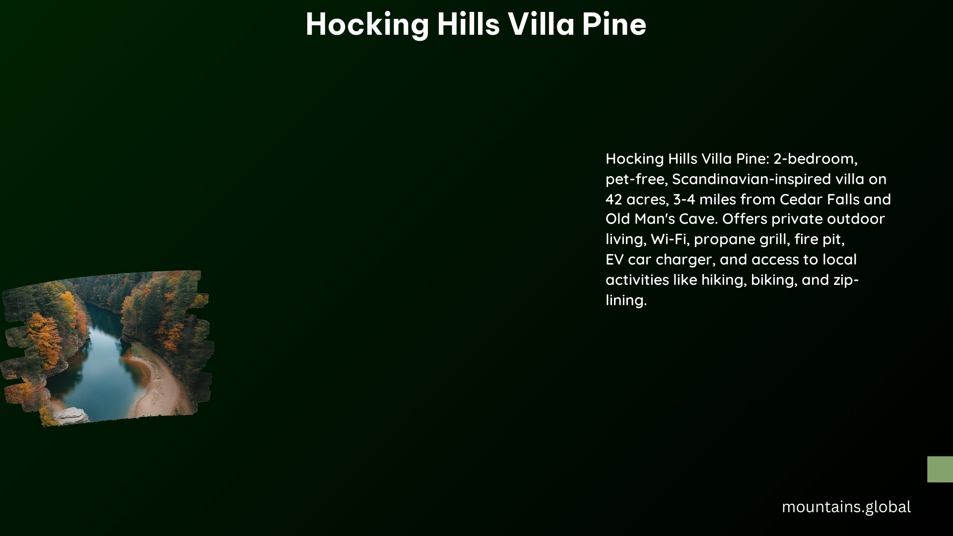 Hocking Hills Villa Pine