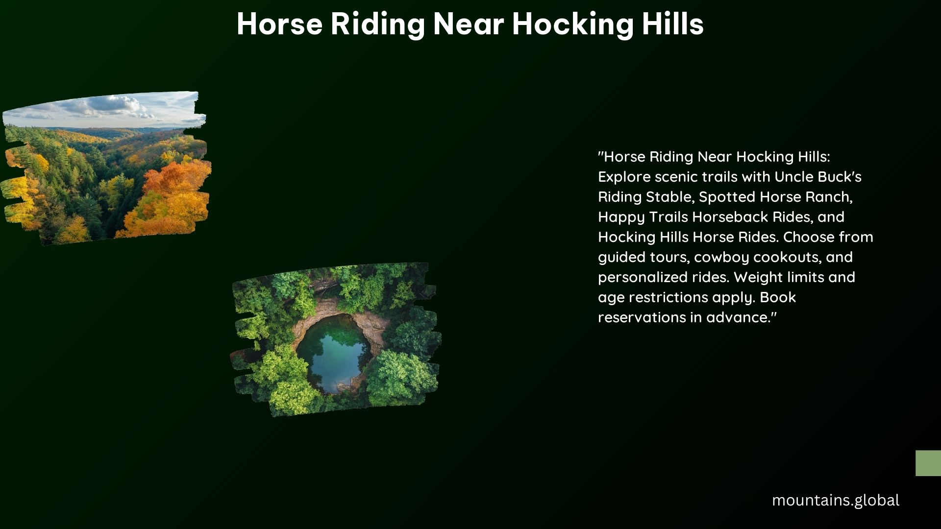 Horse Riding Near Hocking Hills