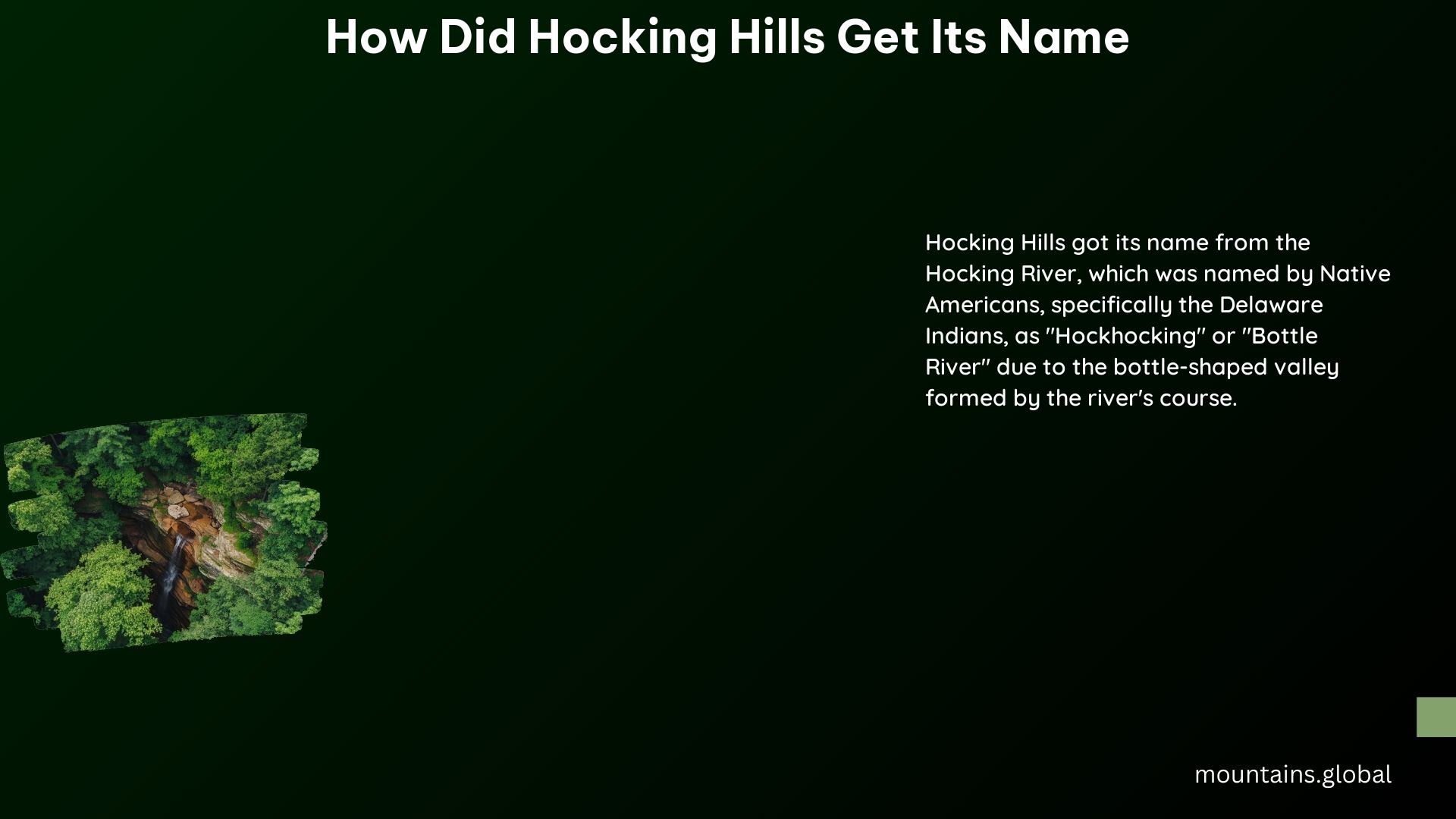 How Did Hocking Hills Get Its Name