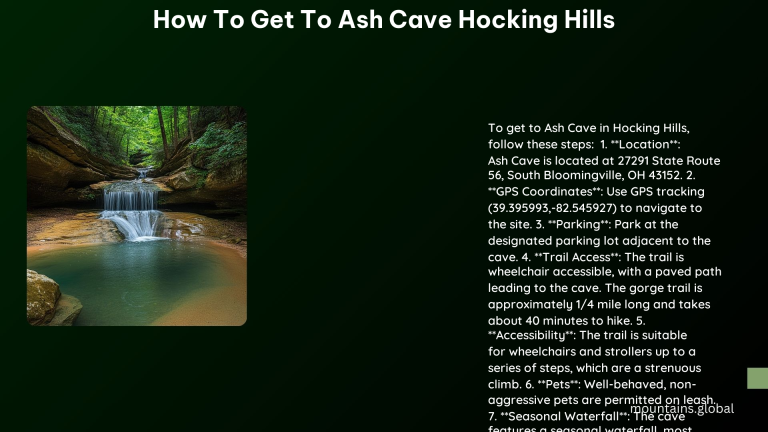 How to Get to Ash Cave Hocking Hills