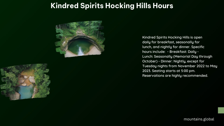 Kindred Spirits Hocking Hills Hours