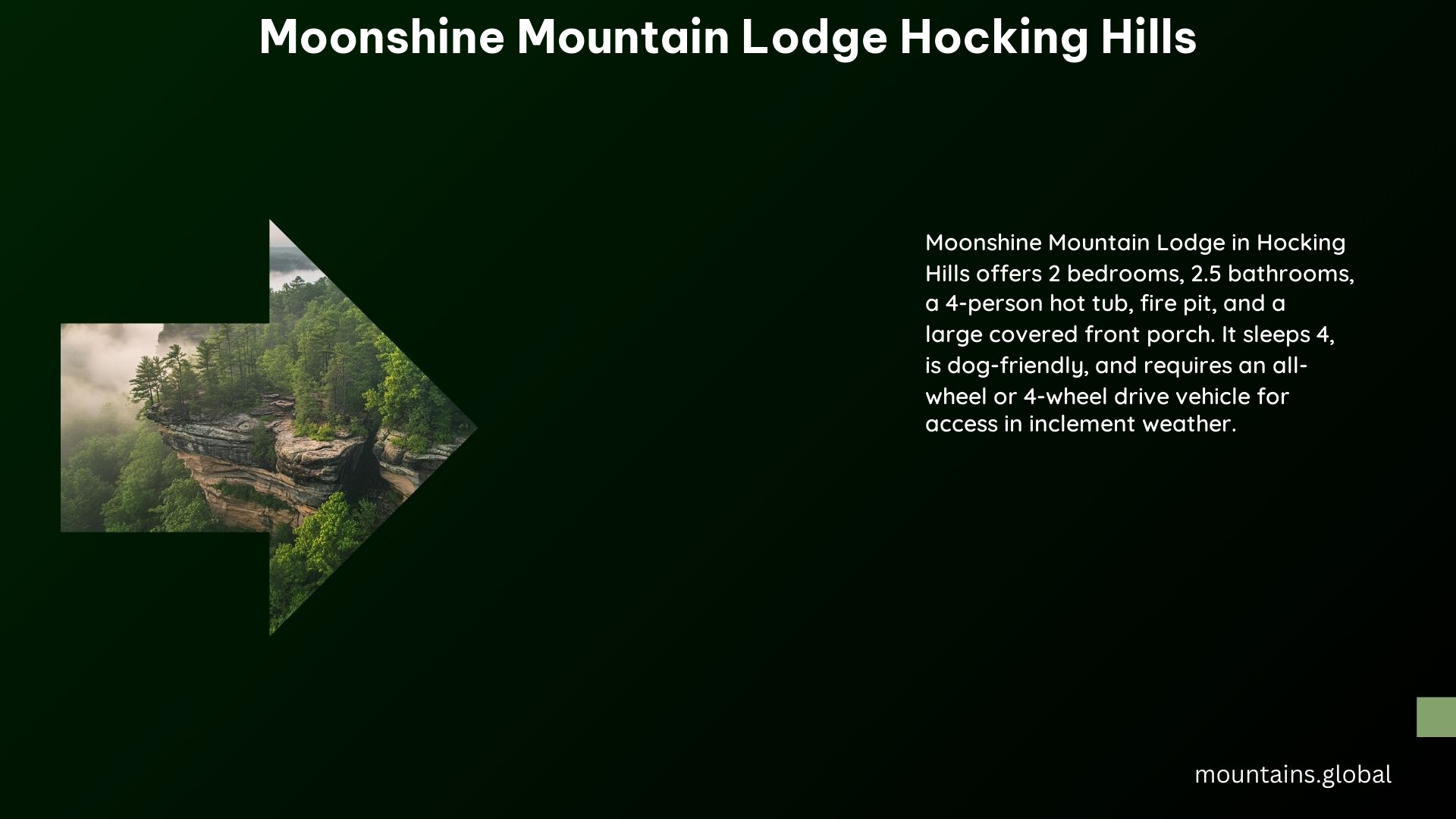 Moonshine Mountain Lodge Hocking Hills