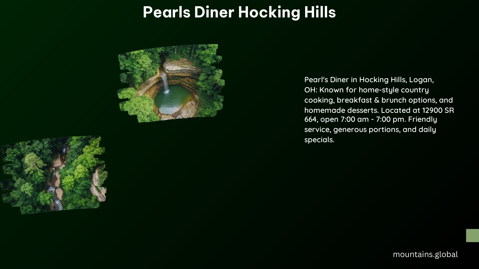 Pearls Diner Hocking Hills