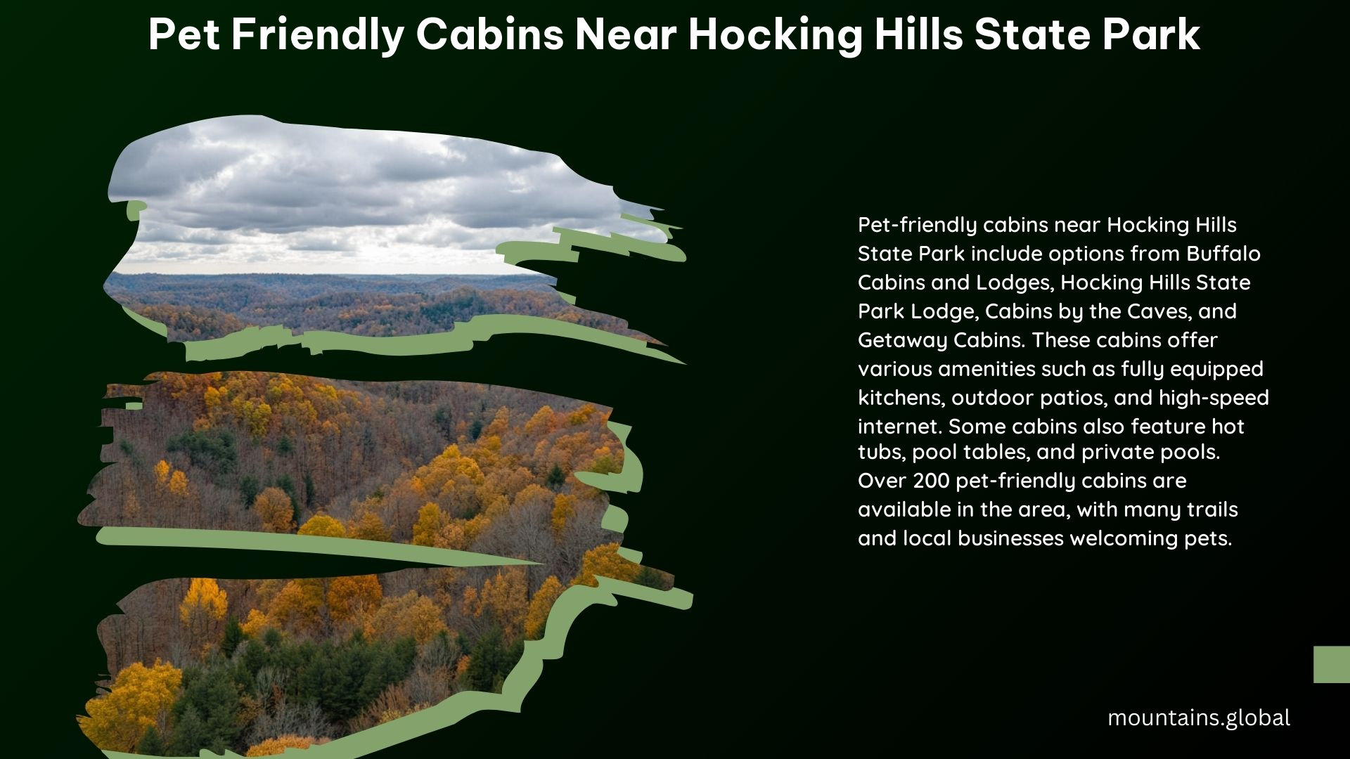 Pet Friendly Cabins Near Hocking Hills State Park