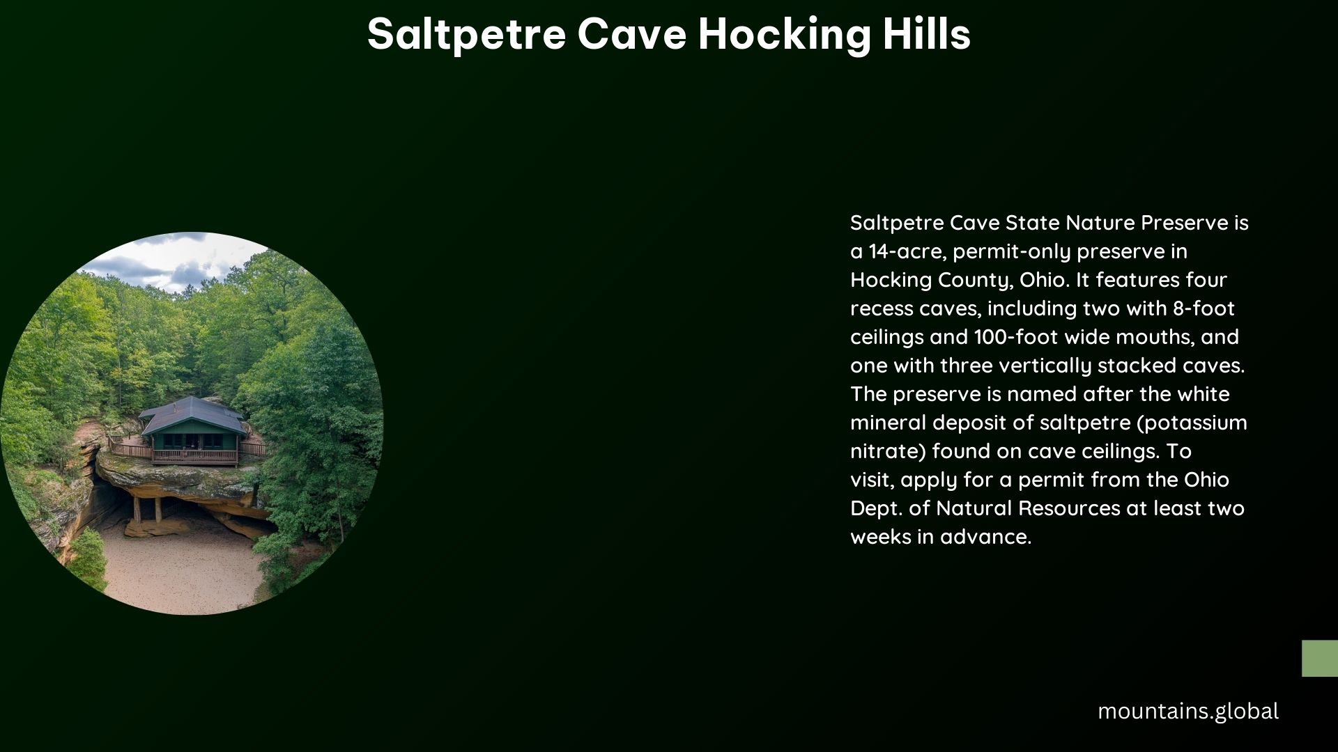 Saltpetre Cave Hocking Hills