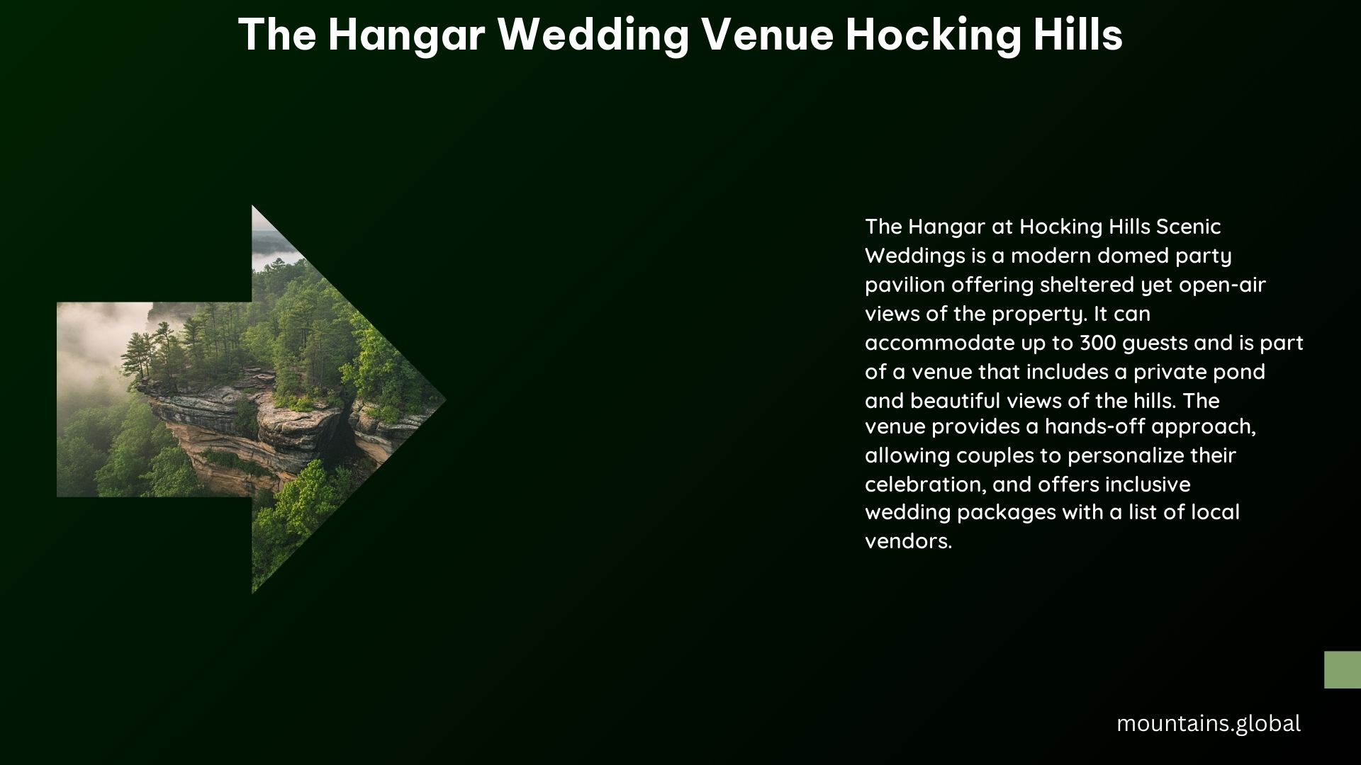 The Hangar Wedding Venue Hocking Hills