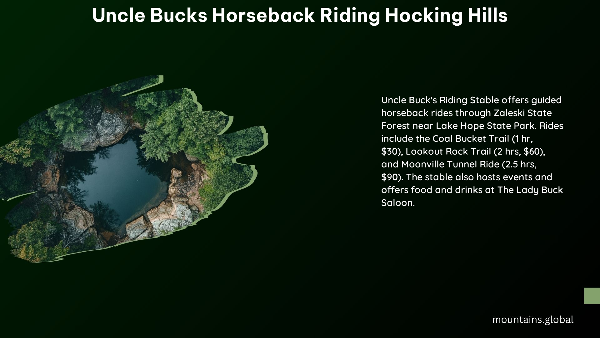 Uncle Bucks Horseback Riding Hocking Hills