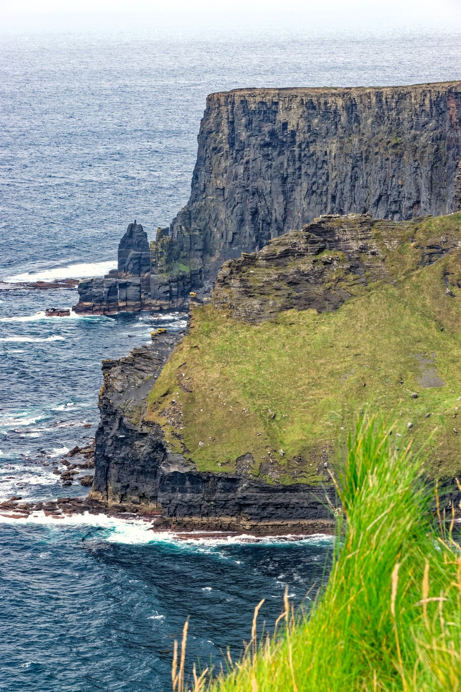 castle ruins near cliffs of moher